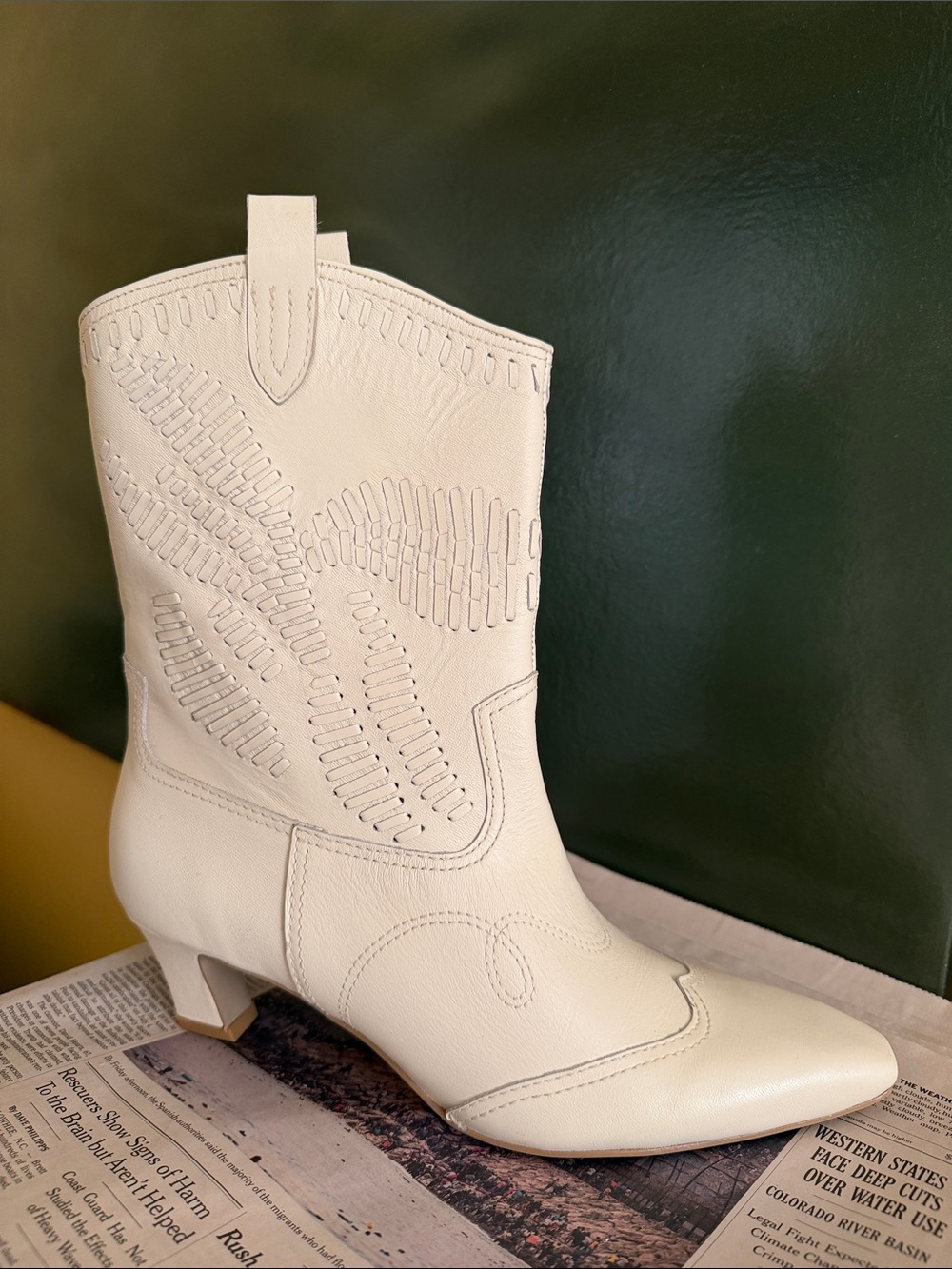 Dolce Vita Cream Western Heeled Boot